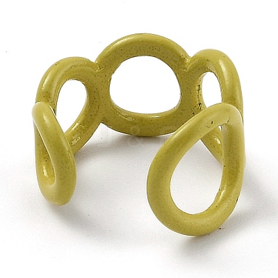 Alloy Enamel Cuff Rings RJEW-H539-07A-1