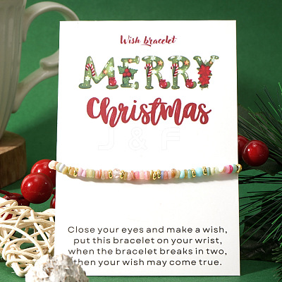 Christmas Natural Shell Beaded Bracelets for Women UZ2454-1