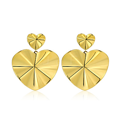 Alloy Heart Stud Dangle Earrings for Women WG8C281-01-1