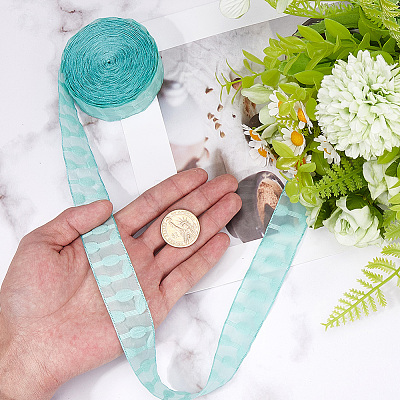 10 Yards Polyester Lace Trim Ribbon OCOR-WH20005-42B-1