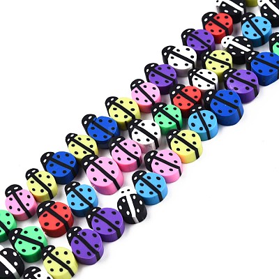 Handmade Polymer Clay Beads Strand CLAY-T020-36-1