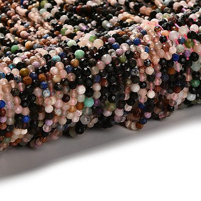 Natural & Synthetic Mixed Gemstone Beads Strands LS-G-RM2025-A16-3mm-1