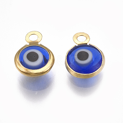 Handmade Lampwork Charms STAS-T041-01G-1