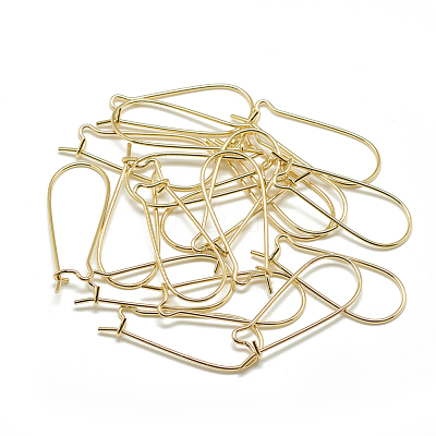 Brass Hoop Earrings KK-T032-012G-1