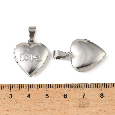 316 Stainless Steel Locket Pendants LS-STAS-K321-22P-1