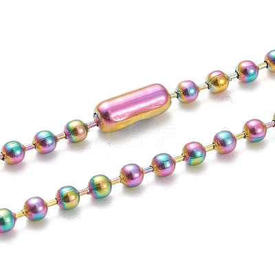 Ion Plating(IP) 304 Stainless Steel Ball Chain Necklaces NJEW-L149-B04-M-1