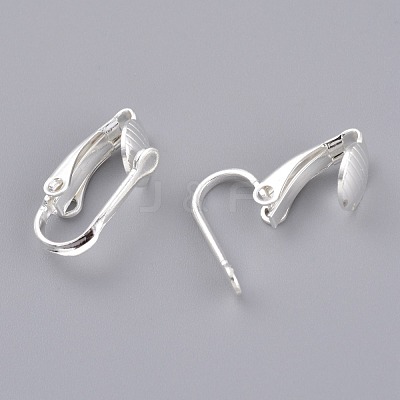 Brass Clip-on Earring Findings KK-Z007-30S-1