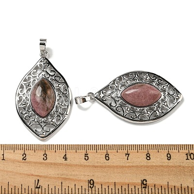Natural Rhodonite Pendants G-Q158-02J-1