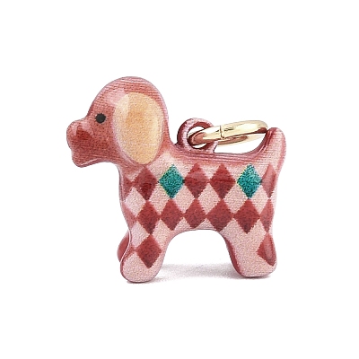 Printed Brass Pendants KK-CBA637E-01G-05-1