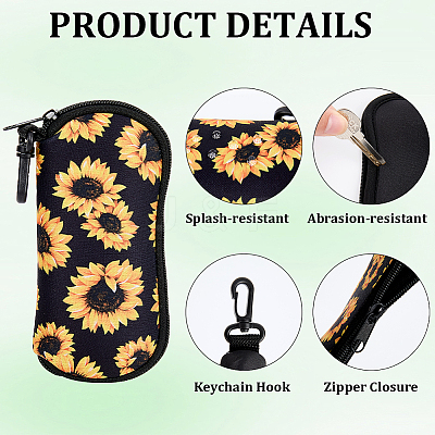1Pc Rectangle Durable Neoprene Glasses Storage Zipper Bags ABAG-CN0001-23B-1