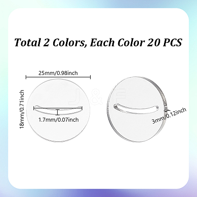 40Pcs 2 Colors Acrylic Card Holder Stand FIND-GA0006-76B-1