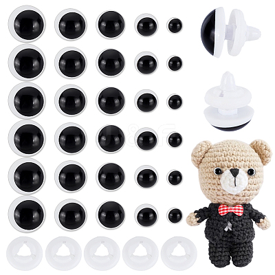 60Pcs 5 Styles Plastic Craft Doll Eye DIY-PH0030-10-1