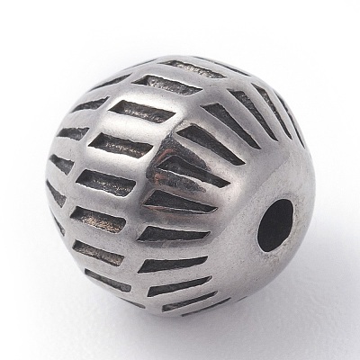 316 Surgical Stainless Steel Beads STAS-G186-18AS-1