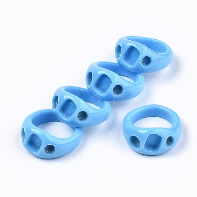 Opaque Resin Finger Rings RJEW-N033-008-A01-1