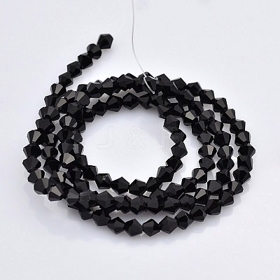 Faceted Bicone Glass Beads Strands X-EGLA-P017-3mm-04-1