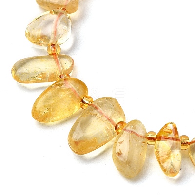 Heated Natural Citrine Beads Strands G-Z091-A10-1