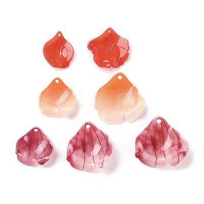 3-Petal Opaque Acrylic Bead Caps SACR-D007-08B-1