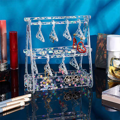 1 Set Transparent Acrylic Earring Display Stands EDIS-PH0001-30-1