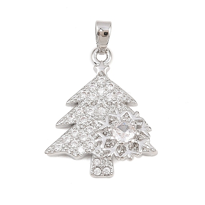 Brass Micro Pave Cubic Zirconia Pendants KK-I385-01P-1