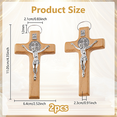 Wood Big Pendants WOOD-WH0063-05A-1