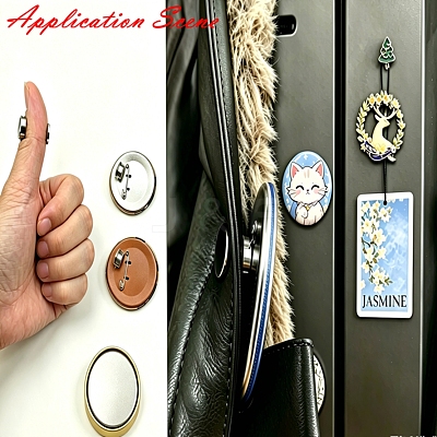 Magnetic Brass Secure Locking Pin Backs KK-CBA408C-01P-1