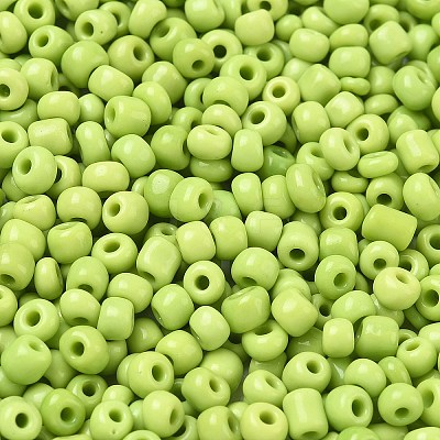 6/0 Opaque Colours Round Glass Seed Beads X-SEED-A010-4mm-44-1