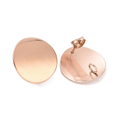 304 Stainless Steel Stud Earring Findings STAS-Q231-06RG-1