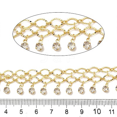 2-Row Brass Textured Oval Link Chains CHC-L053-01G-02-1