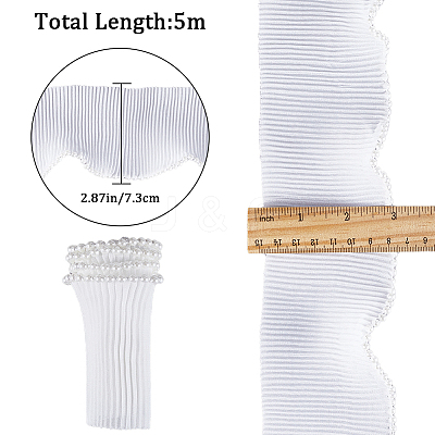 5M Polyester Ruffled Trimming DIY-GF0007-87B-1
