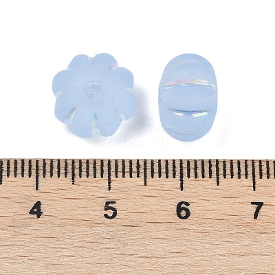 Frosted Transparent Acrylic Beads X1-OACR-P029-03B-01-1