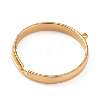 Adjustable 304 Stainless Steel Finger Ring Settings LS-STAS-WH0033-11A-G-1