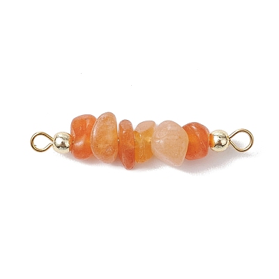 12Pcs 12 Styles Mixed Gemstone Chip Beaded Connector Charms PALLOY-JF02899-1