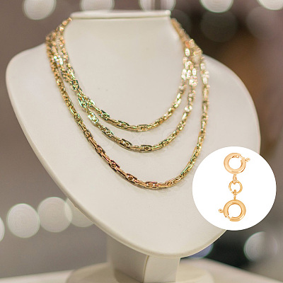 Brass Double Spring Ring Clasps FIND-AB00055-1