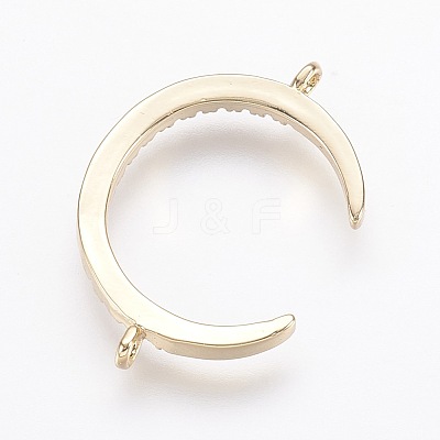 Brass Micro Pave Cubic Zirconia Links LS-ZIRC-G109-56G-NR-1