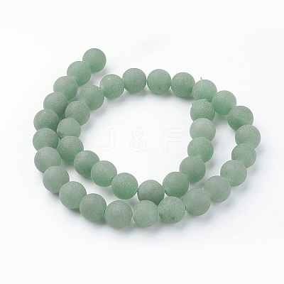 Natural Green Aventurine Bead Strands G-G735-63F-10mm-1