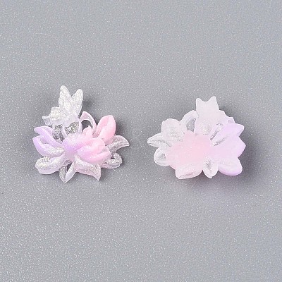 Luminous Flower Resin Cabochons CRES-T025-10C-1