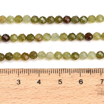 Natural Green Garnet Beads Strands GG-CBA77FB-B11-4mm-1