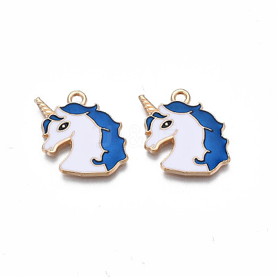 Alloy Enamel Pendants ENAM-S130-20B-1