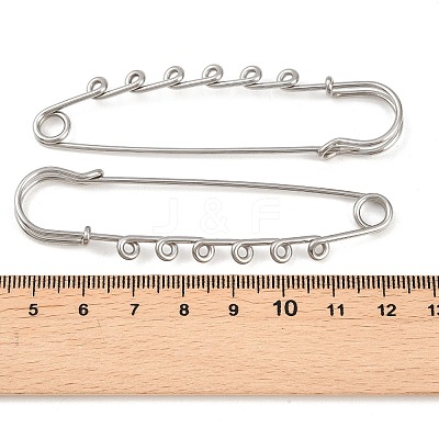 304 Stainless Steel Safety Pins Brooch Findings STAS-K252-05D-P-1