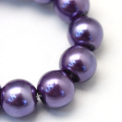 Baking Paint Pearlized Glass Pearl Round Bead Strands HY-Q003-6mm-59-1