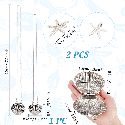 Ocean Theme Jewelry Sets SJEW-GA0001-05-1