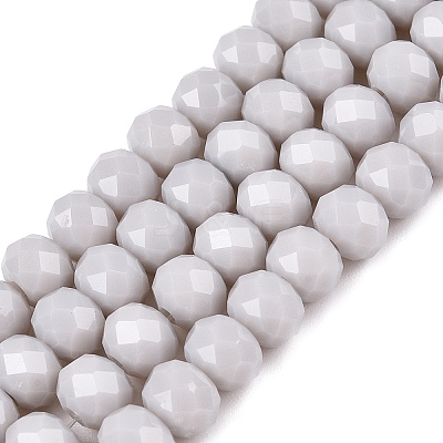 Opaque Solid Color Imitation Jade Glass Beads Strands LS-EGLA-A044-P6mm-D19-1