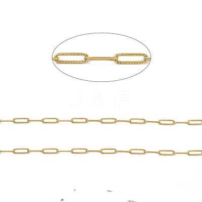 Brass & Stainless Steel Paperclip Chains CHS-XCP0001-05-1