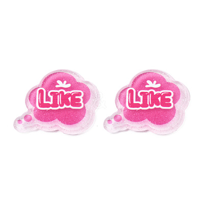 Transparent Printed Acrylic Cabochons TACR-N016-42-1