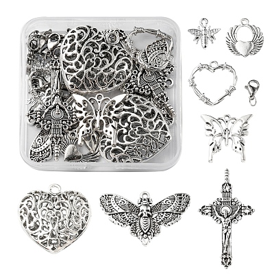 14Pcs 7 Style Tibetan Style Alloy Pendants FIND-FS0001-62-1