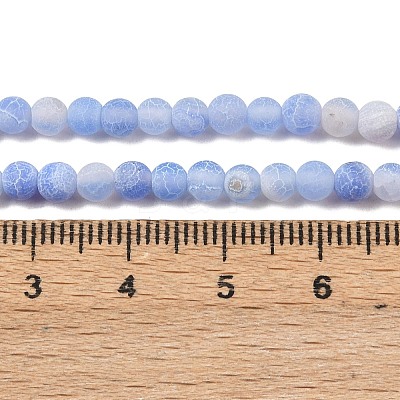 Natural Crackle Agate Beads Strands G-G055-4mm-7-1