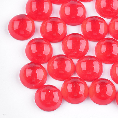 Translucent Resin Cabochons RESI-S361-8mm-07-1