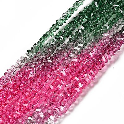 Transparent Glass Bead Strands GLAA-H023-02J-1