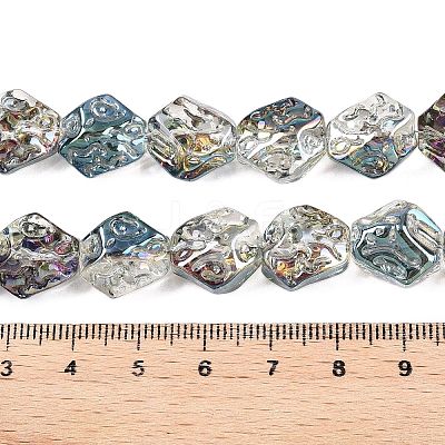 Electroplate Glass Beads Strands EGLA-N012-08S-1