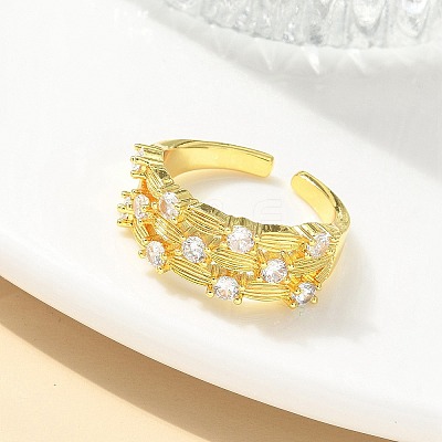 304 Stainless Steel Criss Cross Rings RJEW-B109-08G-01-1